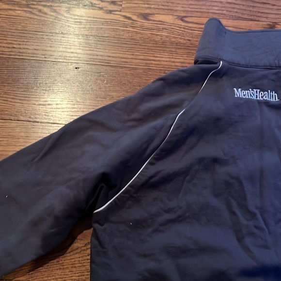 Full zip sweatshirt men’s health embroidered back - Medium gray color - Picture 10 of 11